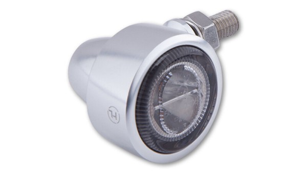 HIGHSIDER Pro Classic-X1 LED Indicator Housing Silver / Lens Smoke Gray (Pair), Front & Rear