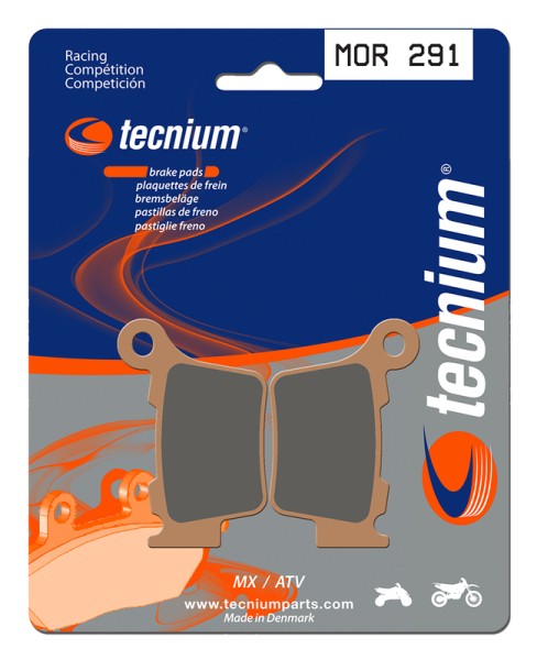 Tecnium Racing MX/ATV sintered metal brake pads - MOR291