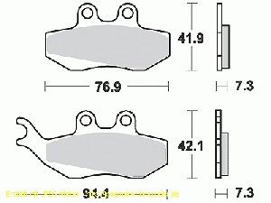 TRW Brake pad set, organic, with ABE, MCB664EC