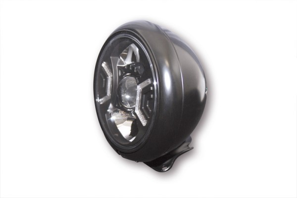 HIGHSIDER pro 7 inch headlight HD-Style Type 2 LED black E-approved (1pc)