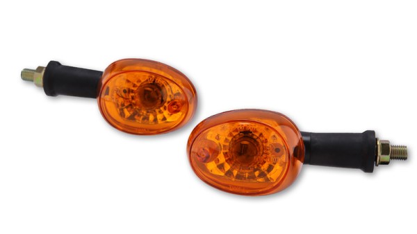 HIGHSIDER Smart black/orange bulbs Indicator housing black / lens orange (pair), front & rear