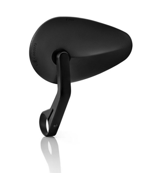 Handlebar end mirror RIZOMA "Reverse Radial" left or right for Vespa, black anodized