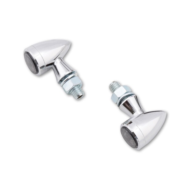 HIGHSIDER Smart Sixteen-Bullet LED blinker housing chrome / lens smoke gray (pair), front & rear