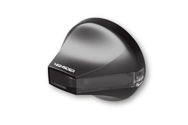 HIGHSIDER Pro Flight LED handlebar end indicators housing black / lens smoke gray (pair), front