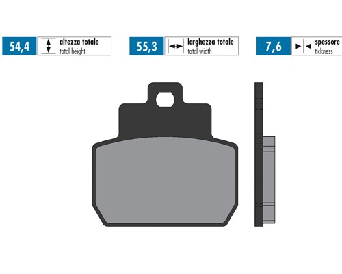 Polini brake pad set, organic, original