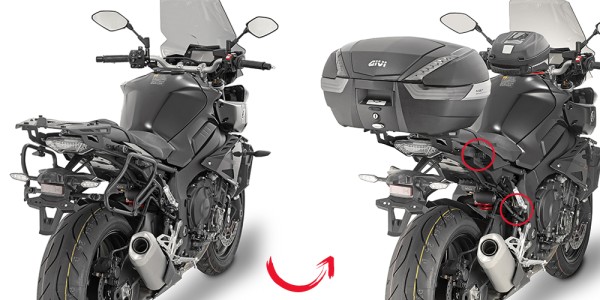 Side case carrier removable for Yamaha MT-10 (Bj.16-19) Givi