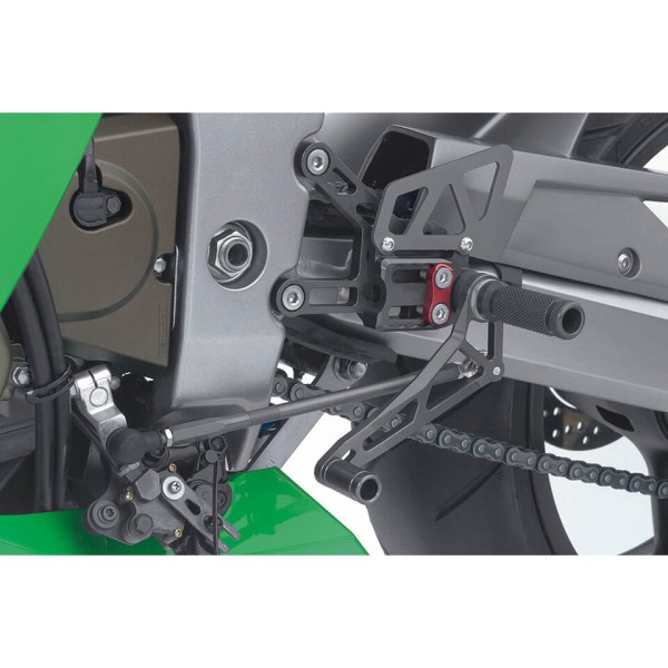 LSL 2Slide-Rastenanlage für Kawasaki ZX-6R, ZX-6RR, 2003-2004, schwarz-rot