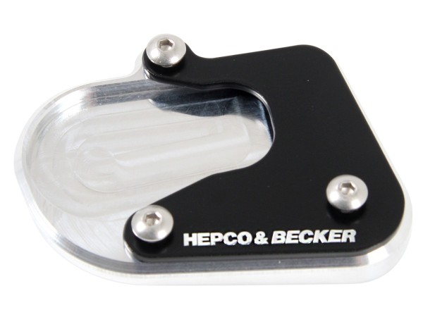 Side stand plate silver black for BMW F 850 GS (Bj.18-) Hepco & Becker