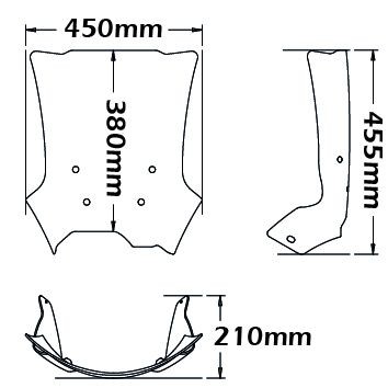 Windshield ADV type for BMW F 650 /800 GS (08-12), light smoke