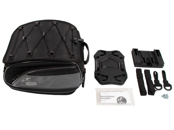 Rear bag Street black incl. Seatpad Basic Hepco & Becker