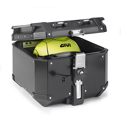 Trekker Outback 42 liter MONOKEY top case aluminum black Givi