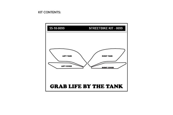 Stompgrip hybrid, Icon, für Yamaha YZF-R1 / M, 2015-17