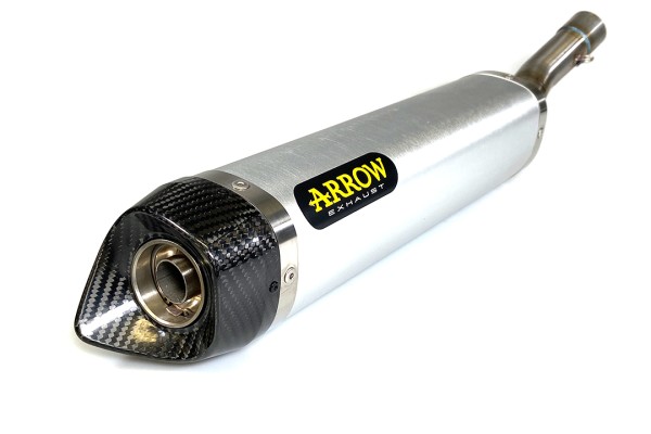 ARROW Auspuff THUNDER Alu mit Carbon-Endkappe Auspuff für Yamaha YZF-R125 2019- MT125 2019-