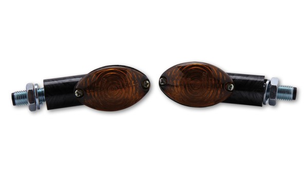 HIGHSIDER Smart Cateye bulbs Mini turn signal housing black / lens smoke gray (pair), front & rear