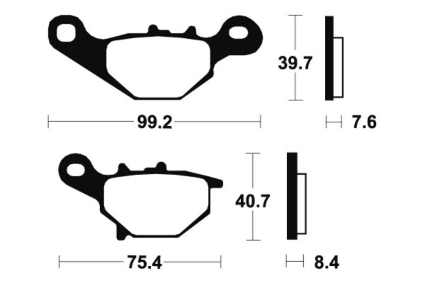 Tecnium Scooter Organic Brake Pads - ME202