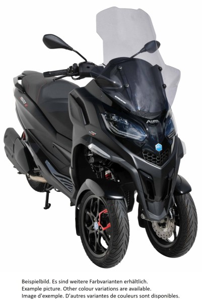 Windshield ERMAX High Protection with hand guard for Piaggio MP3 400 / 530 HPE (22-), gray