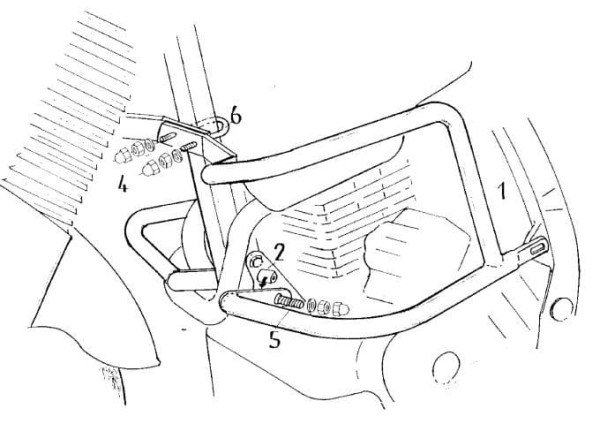 Engine guard black for Honda NX 650 Dominator (95-02) Hepco & Becker