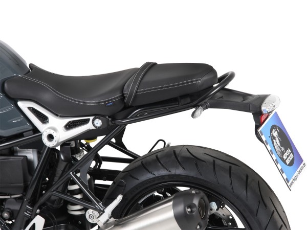 Passenger grab handle / railing black for BMW R nineT Pure (17-23) Hepco & Becker