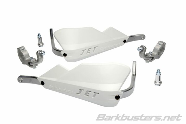 Barkbusters Jet Handguard Set Two-point mounting Conical White