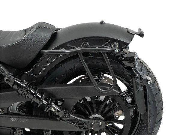 Leather bag holder cutout black for Indian Scout Sixty Bobber (25-) Hepco & Becker