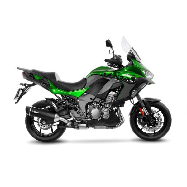 LeoVince exhaust system SBK Nero for Kawasaki Versys 1000 /S /SE, black, slip on, E-certificate
