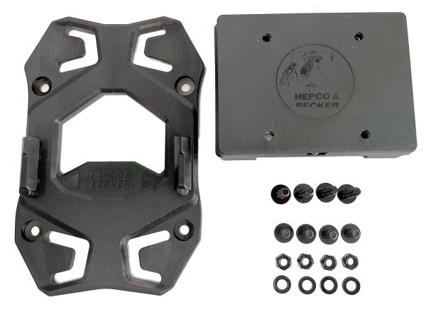 Basic rear bag attachment complete set for Smartracks/Sportracks - Hepco & Becker