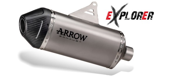 ARROW EXPLORER Titanium Exhaust with Carbon End Cap for Suzuki DR-Z4S (25-)