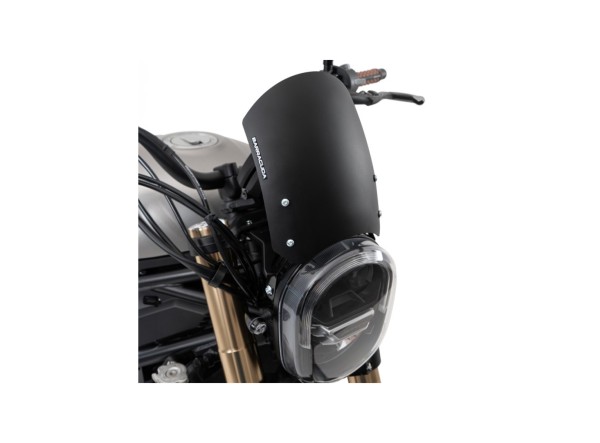 Barracuda Windschild Classic Aluminum schwarz für Benelli Leoncino 800 Modelljahr 2022-