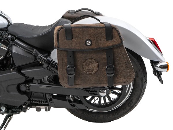 Cutout bag set brown incl. holder for Indian Scout Classic 1250 (25-) Hepco & Becker