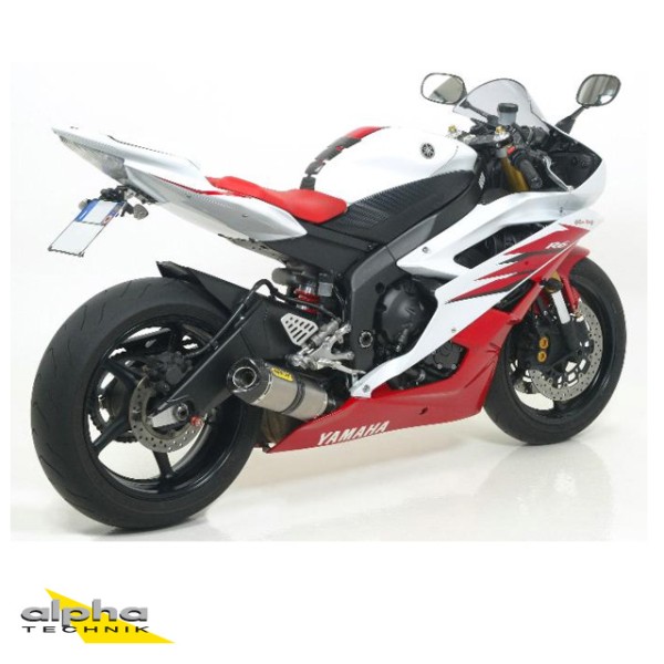 ARROW Auspuff THUNDER für YZF-R6 RJ11/RJ15 2006-2016, Titan (Für ARROW Krümmer)