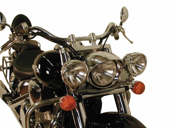 Twinlight auxiliary headlight set (high beam) chrome for Honda VTX 1300 (03-07) Hepco & Becker