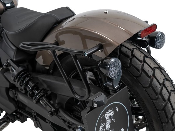 Leather bag holder cutout black for Indian Scout Bobber 1250 (25-) Hepco & Becker