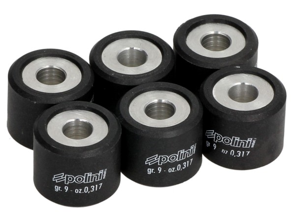 Polini variator roller set, 20x17 mm, 9,0 g, piece: 6