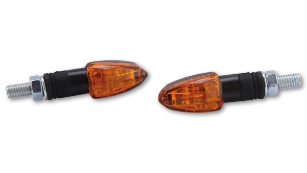 HIGHSIDER Smart Lizzard bulb blinker housing black / lens orange (pair), front & rear