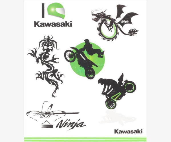 Kawasaki tattoo set