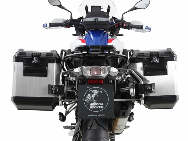 Case carrier set Cutout carrier incl. case set Xplorer Cutout silver for BMW R 1250 GS (19-23)