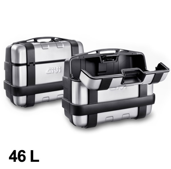 Givi case set Trekker 46L black aluminum Monokey