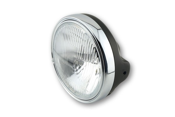 HIGHSIDER smart 7 inch LTD headlight black H4 insert with embossed glass, E-approved (1pc)