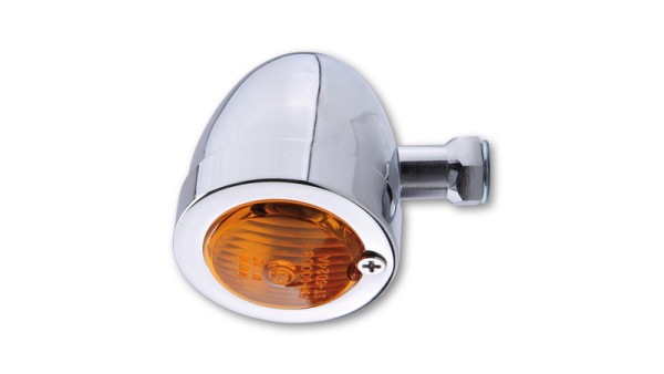 HIGHSIDER Smart Bullet Flat bulb blinker housing chrome / lens orange (piece), front & rear