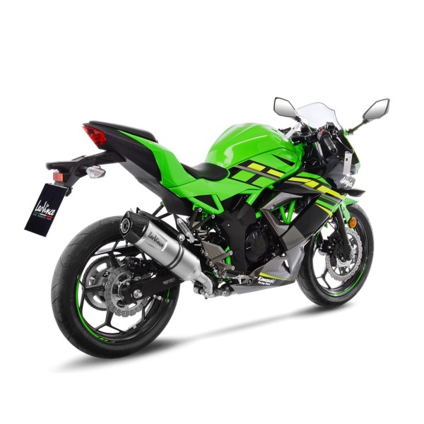 LeoVince exhaust system LV One Evo for Kawasaki Ninja 125 /Z 125, silver, slip on, Euro4, E-certificate