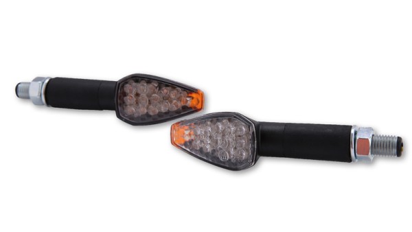 HIGHSIDER Smart Peak LED turn signal housing black / lens clear (pair), front & rear
