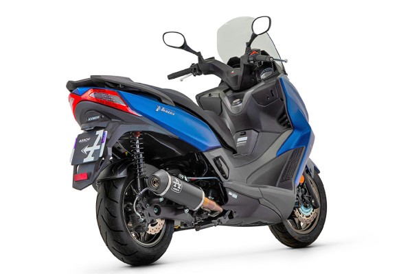 ARROW Auspuff DARK URBAN für Kymco X-Town 125 ab Modelljahr 2021-, Edelstahl-Endkappe