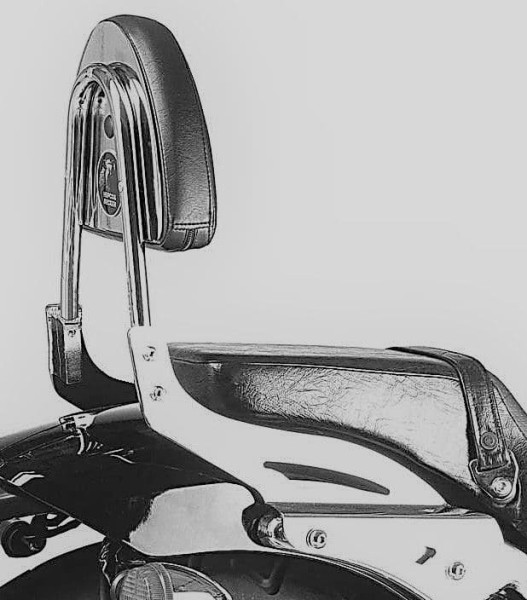 Sissybar without luggage rack chrome for Honda VT 750 DC Black Widow (00-03) Hepco & Becker