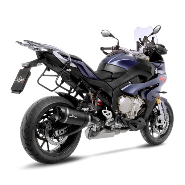 LeoVince exhaust system Factory S for BMW S 1000 XR, carbon black, slip on, Euro4, E-certificate