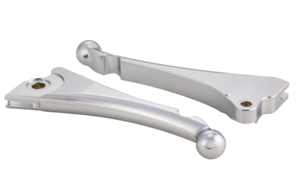 Sport lever set brake "Shorty 3D" left/right for Vespa LX/LXV/S/Primavera/Sprint, silver