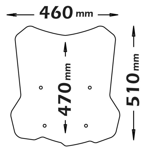 High windshield on original brackets for BMW F 850 GS (18-23), lightly tinted