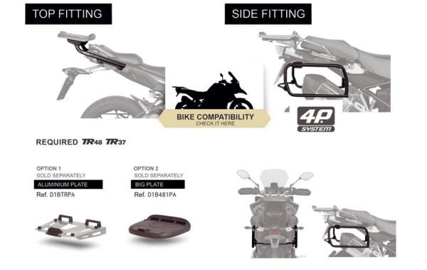 SHAD 4P System Montagesatz (seitlich)