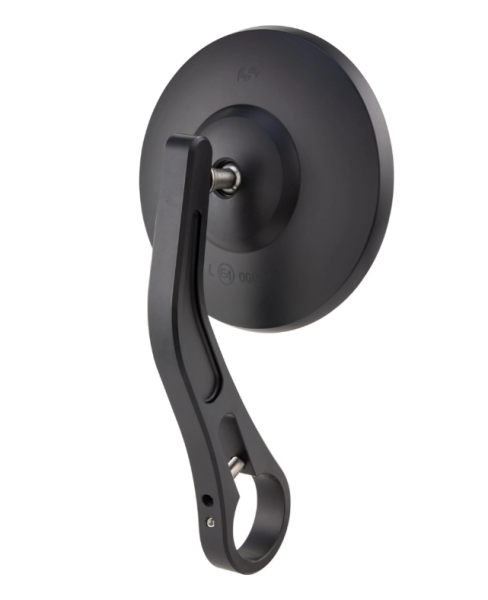 Handlebar end mirror for Vespa, left or right, round, black matt
