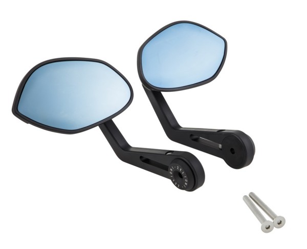 Handlebar end mirror ZELIONI for Vespa, right and left, black matt