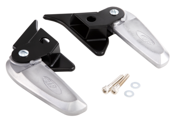 Footrests right and left for Vespa Primavera/Sprint 50-150cc 2T/4T AC, black/silver